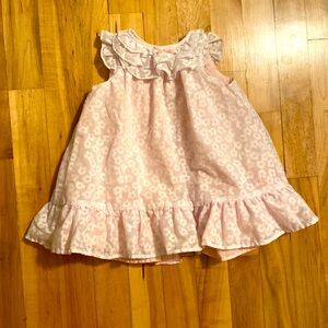 Jillian’s Closet Pink and White Floral Ruffle Dress 6M